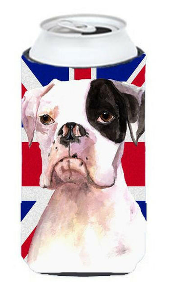 Boxer Cooper with English Union Jack British Flag Tall Boy Beverage Insulator Hugger RDR3030TBC by Caroline's Treasures