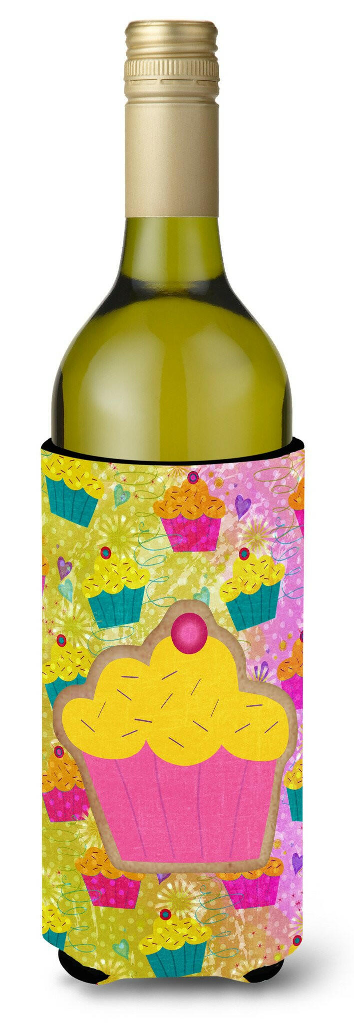 Cupcake Wine Bottle Beverage Insulator Beverage Insulator Hugger by Caroline's Treasures