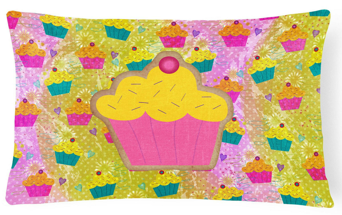 Cupcake   Canvas Fabric Decorative Pillow by Caroline&#39;s Treasures