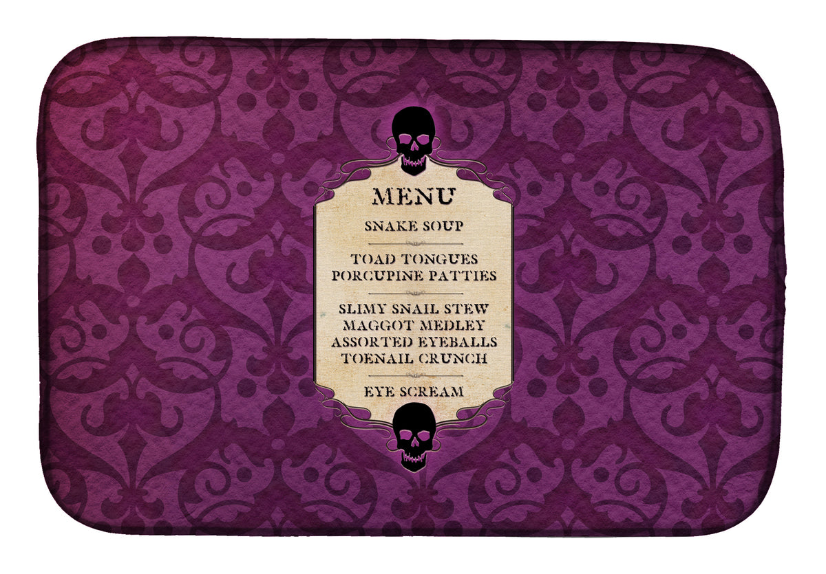 Goulish Menu including Eye Screen Snake soup Halloween Dish Drying Mat SB3005DDM  the-store.com.