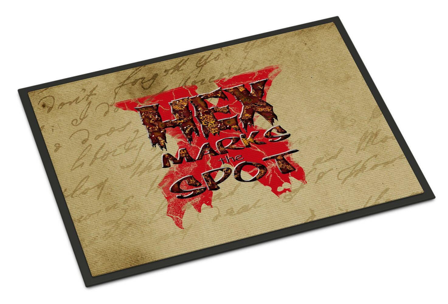 Hex marks the spot Halloween Indoor or Outdoor Mat 18x27 Doormat - the-store.com