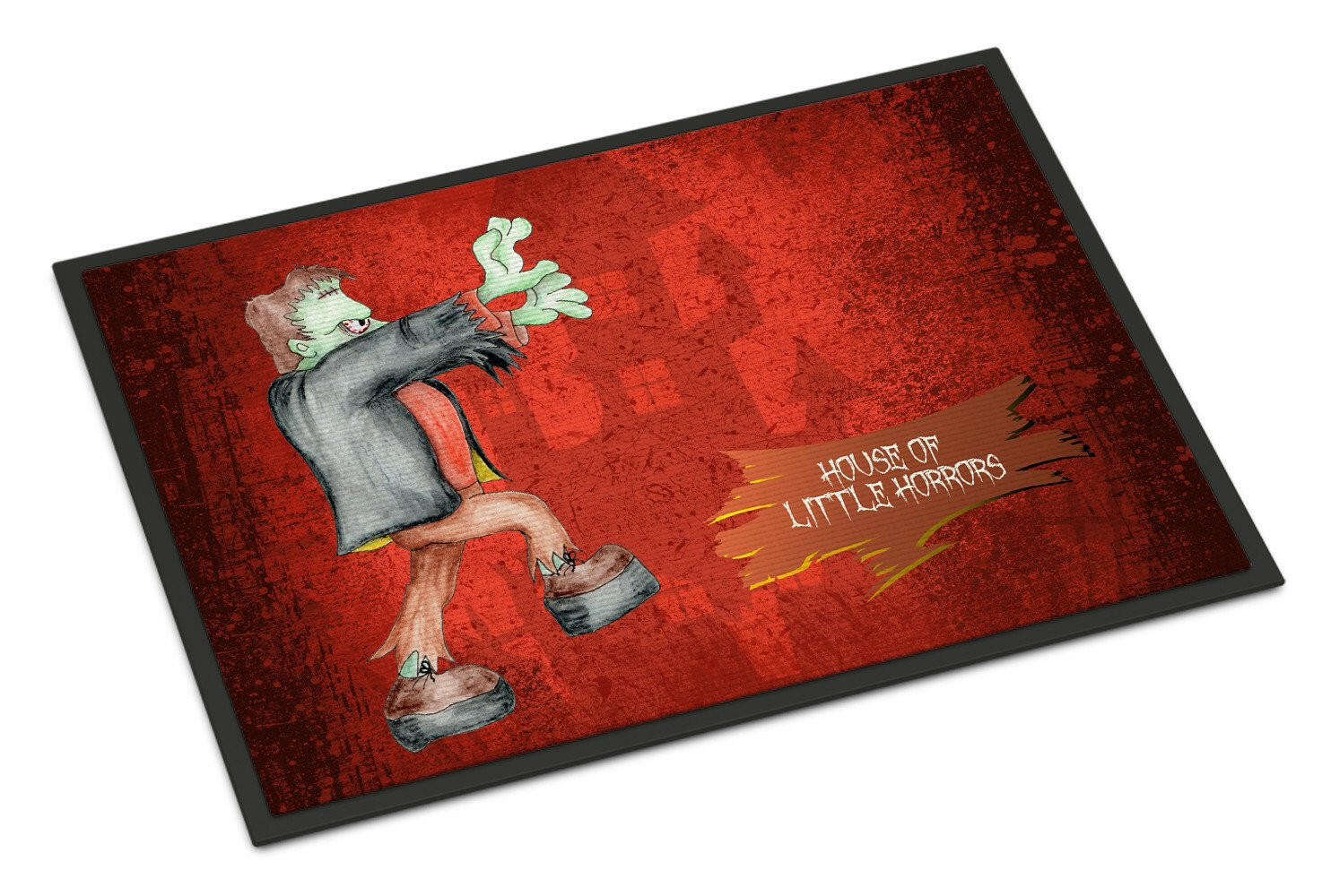 Little House of Horrors with Frankenstein Halloween 18x27 Doormat - the-store.com