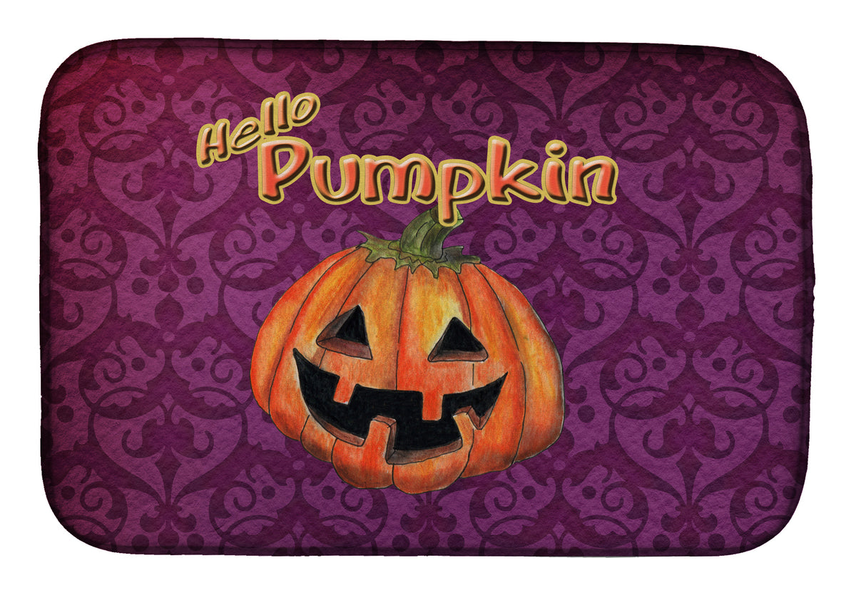 Hello Pumpkin Halloween Dish Drying Mat SB3017DDM  the-store.com.