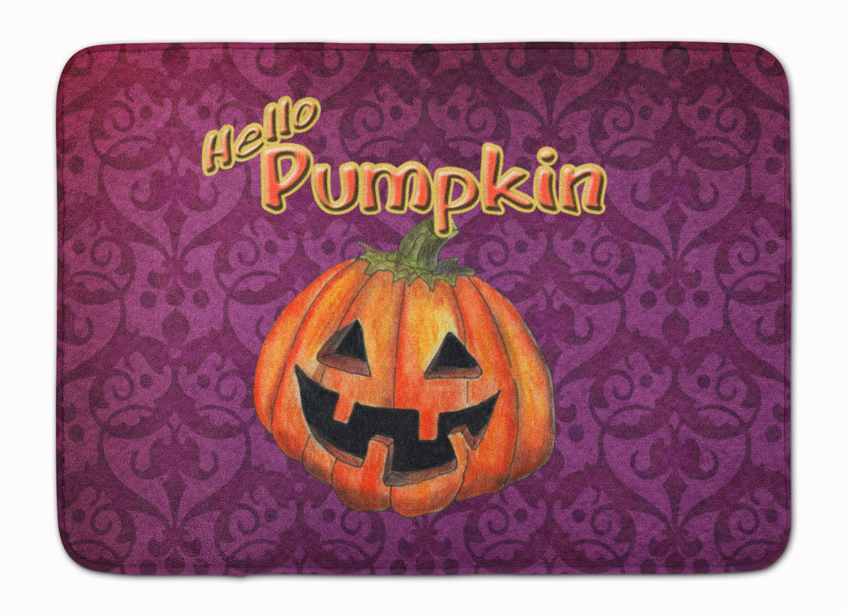 Hello Pumpkin Halloween Machine Washable Memory Foam Mat SB3017RUG - the-store.com