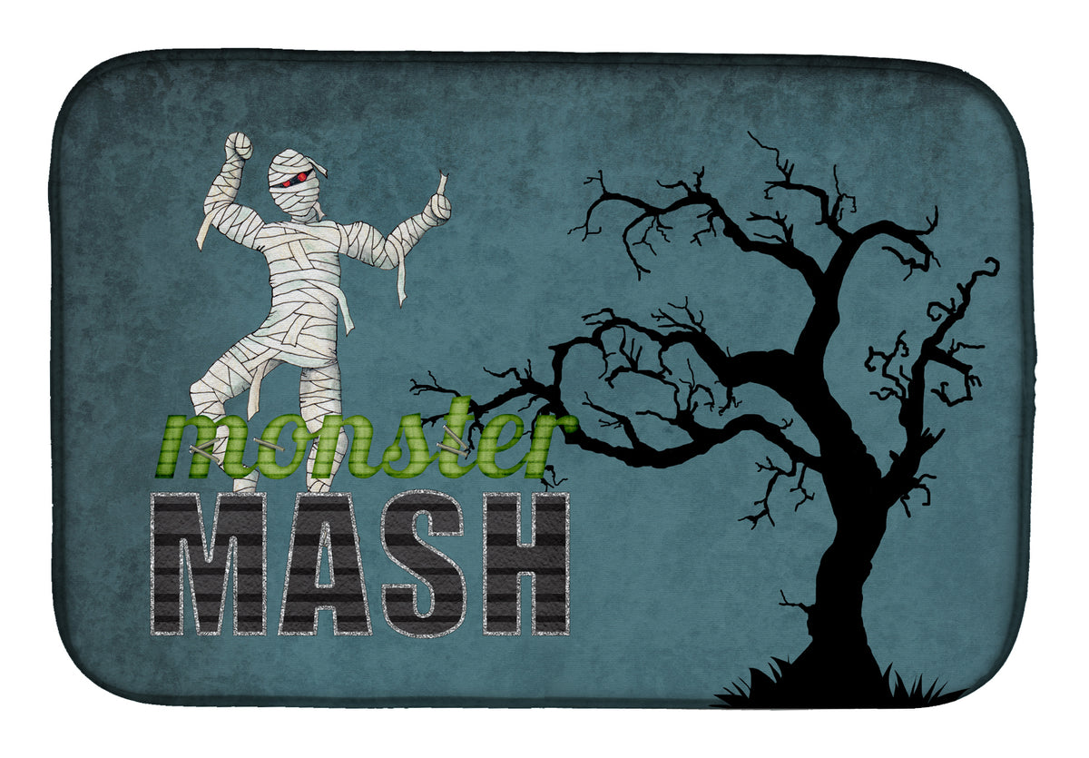 Monster Mash with Mummy Halloween Dish Drying Mat SB3019DDM  the-store.com.