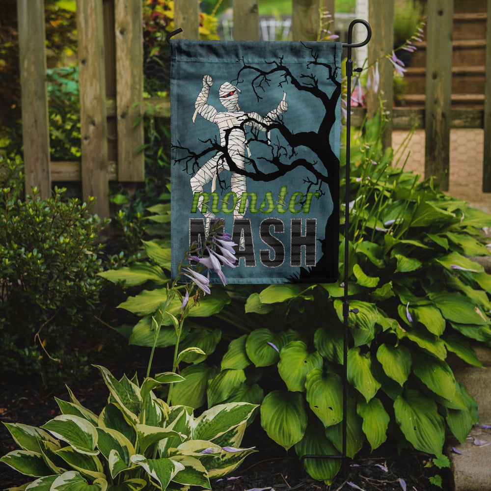 Monster Mash with Mummy Halloween Flag Garden Size.