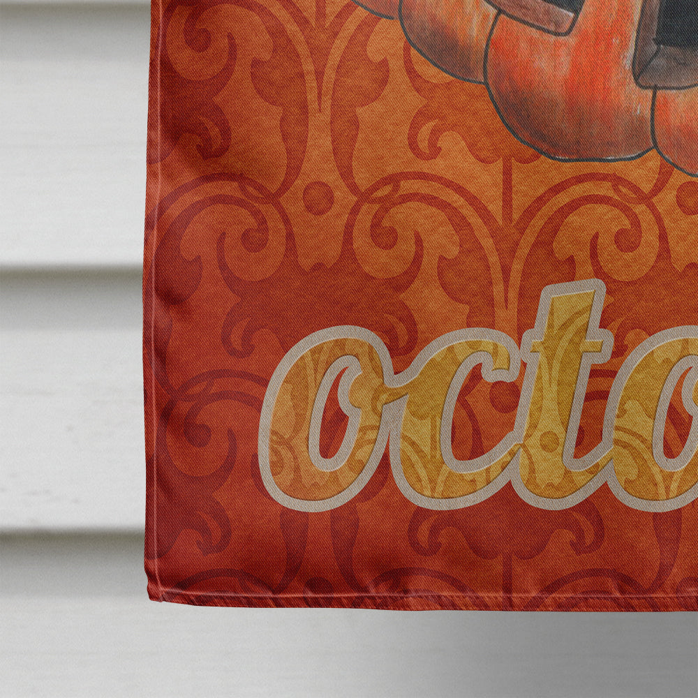 October Pumpkin Halloween Flag Canvas House Size  the-store.com.