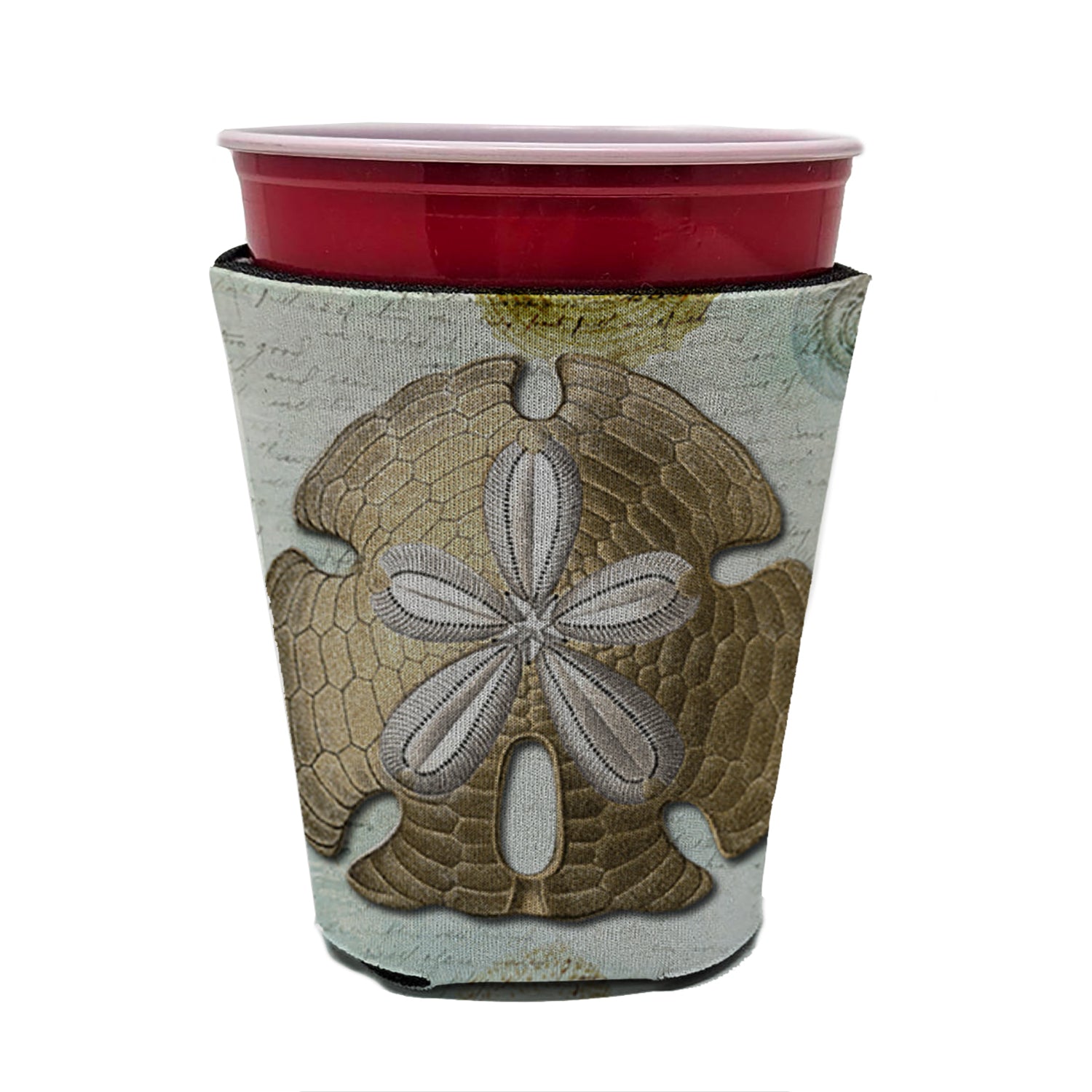 Sand Dollar  Red Cup Beverage Insulator Hugger  the-store.com.