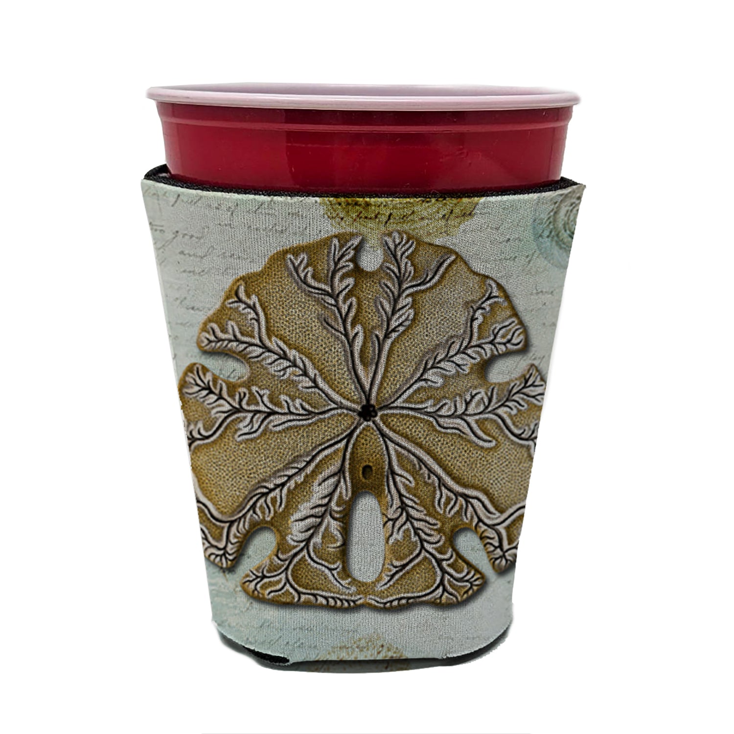 Sand Dollar  Red Cup Beverage Insulator Hugger  the-store.com.