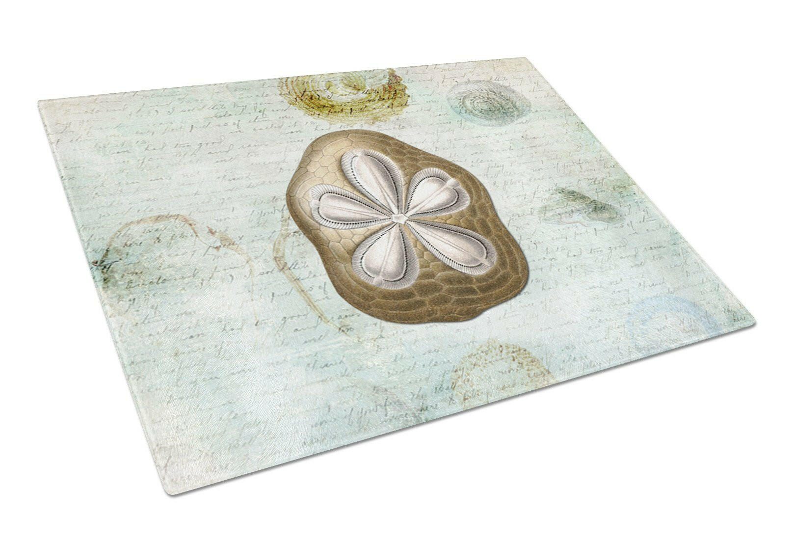 Sand Dollar  Glass Cutting Board Large by Caroline's Treasures