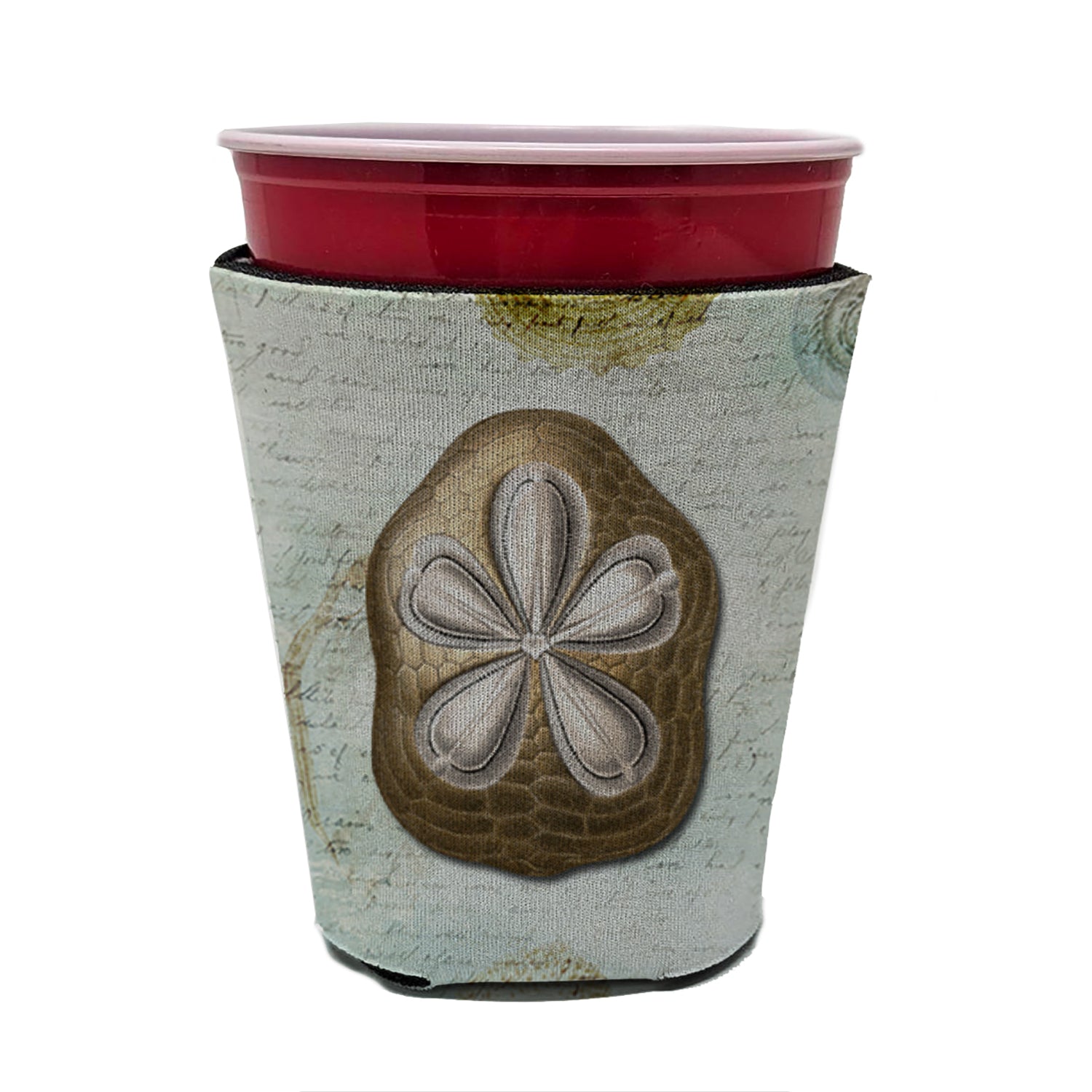 Sand Dollar  Red Cup Beverage Insulator Hugger  the-store.com.