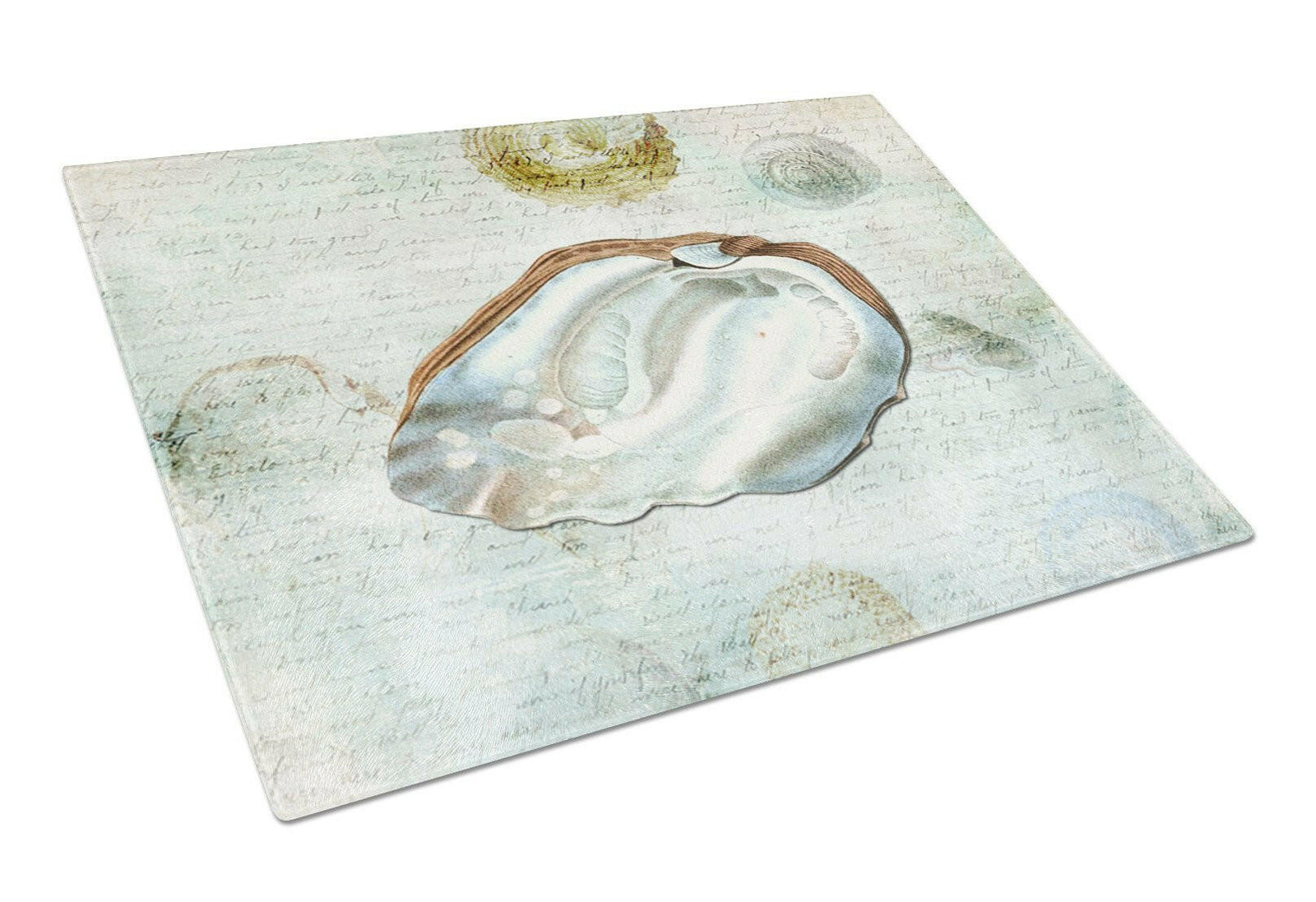 Shells  Glass Cutting Board Large by Caroline's Treasures