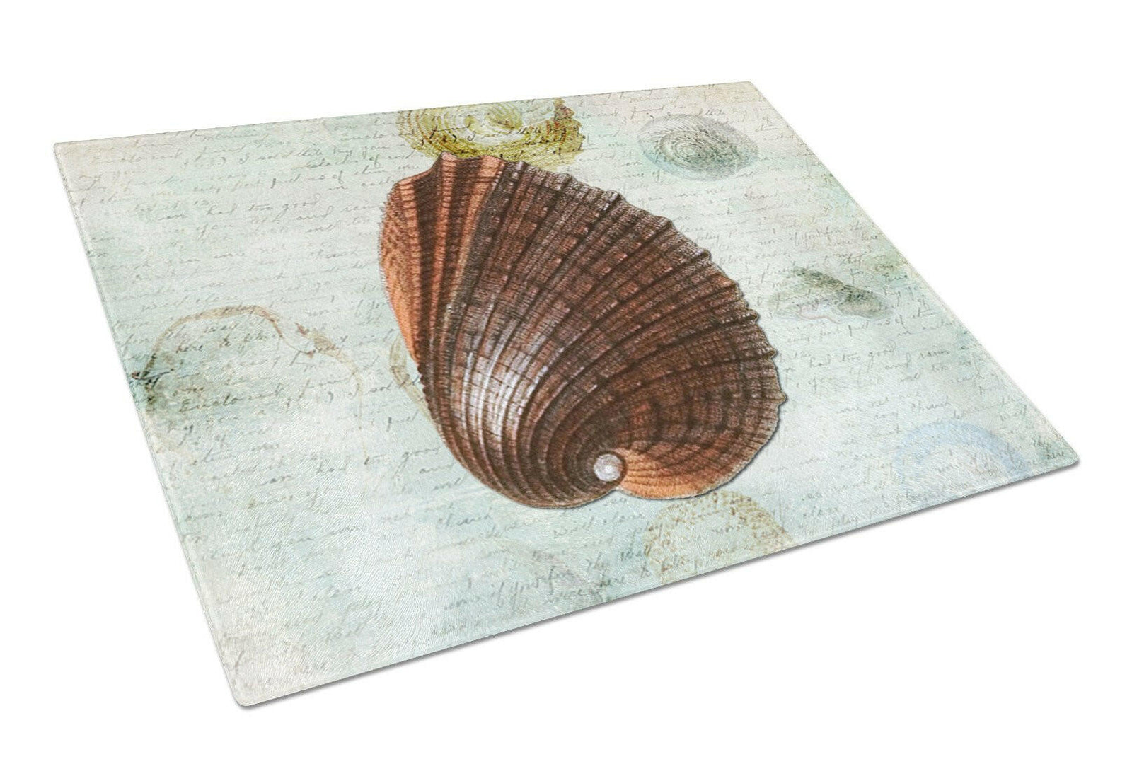 Shells  Glass Cutting Board Large by Caroline's Treasures