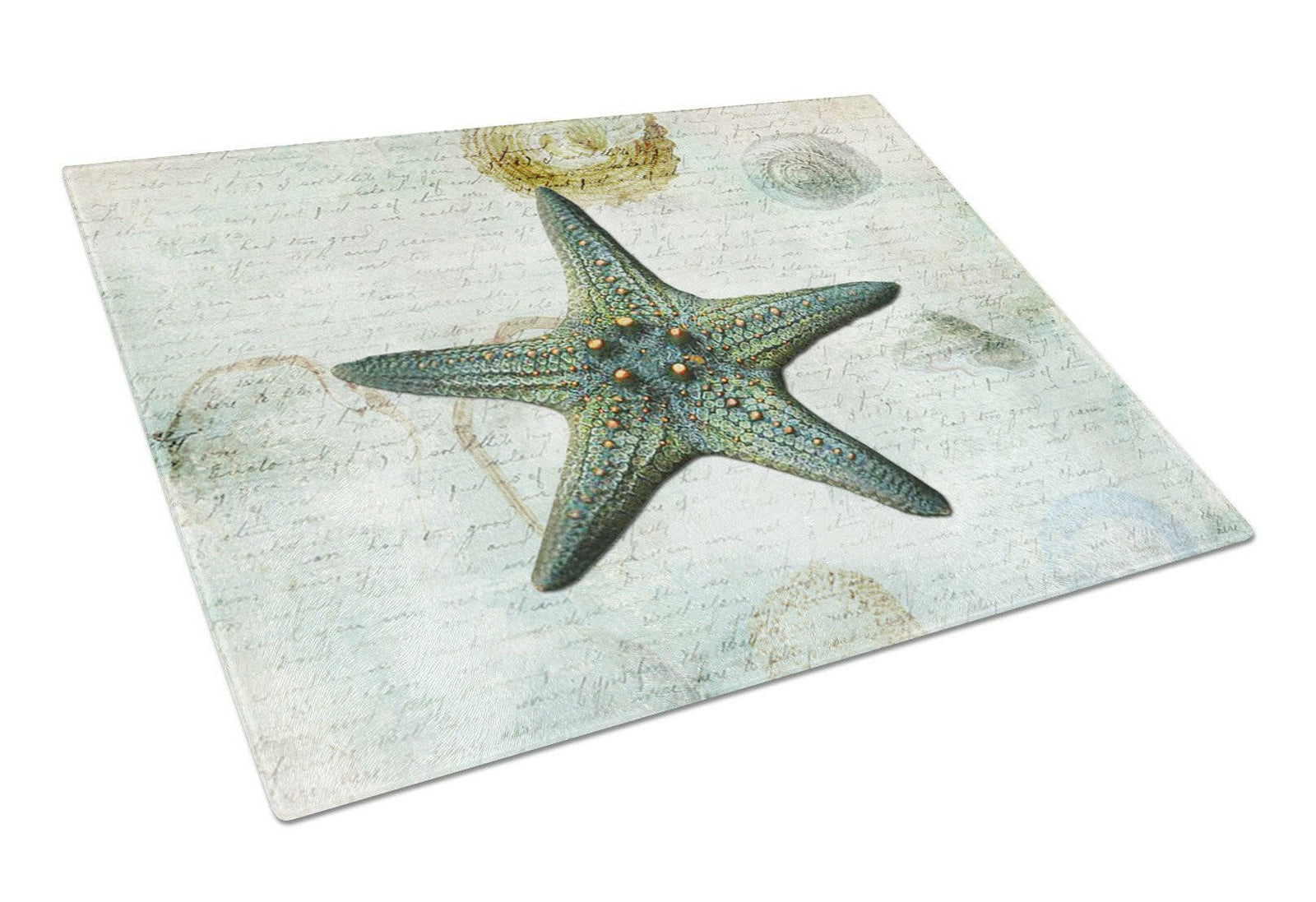 Starfish  Glass Cutting Board Large by Caroline's Treasures