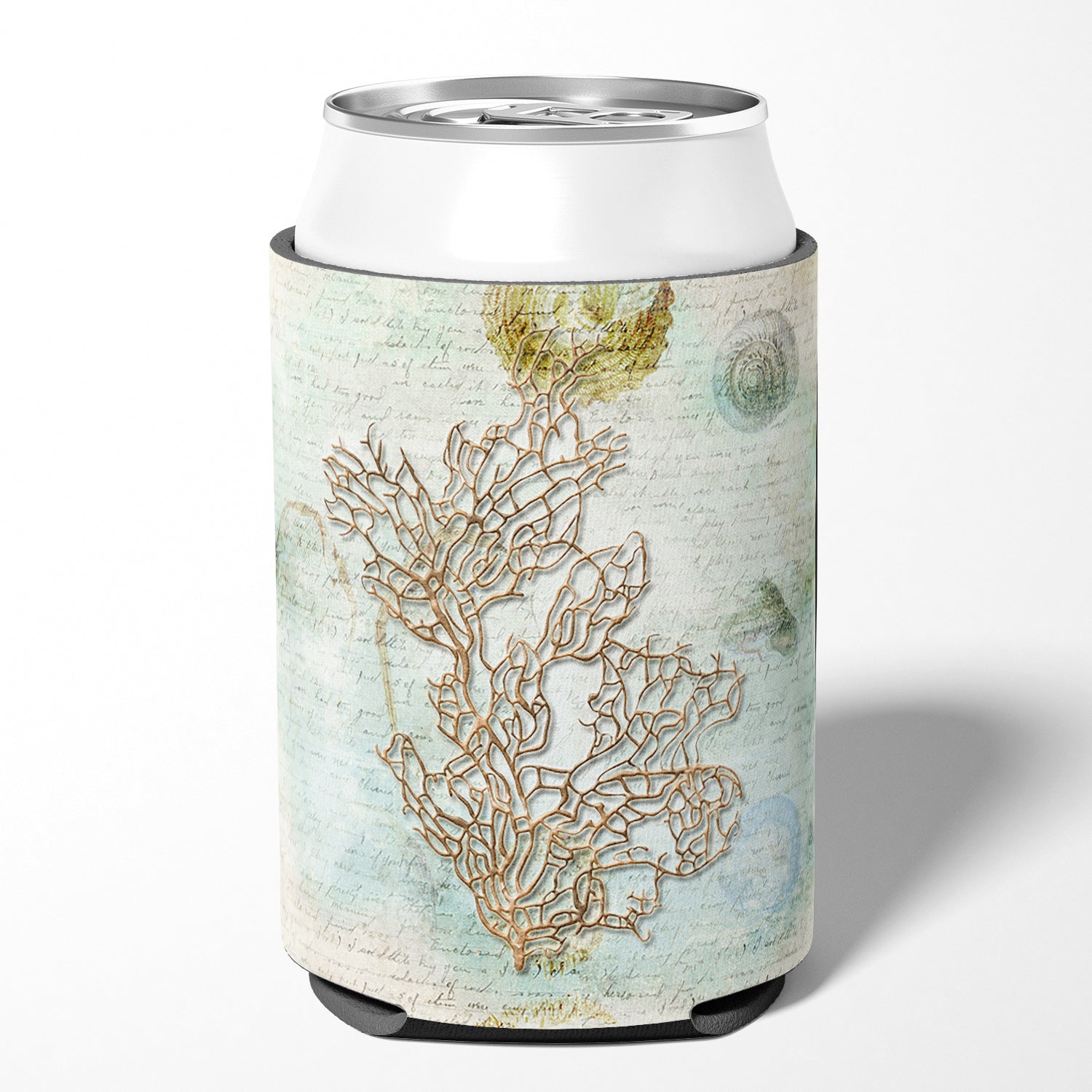 Coral  Can or Bottle Beverage Insulator Hugger.