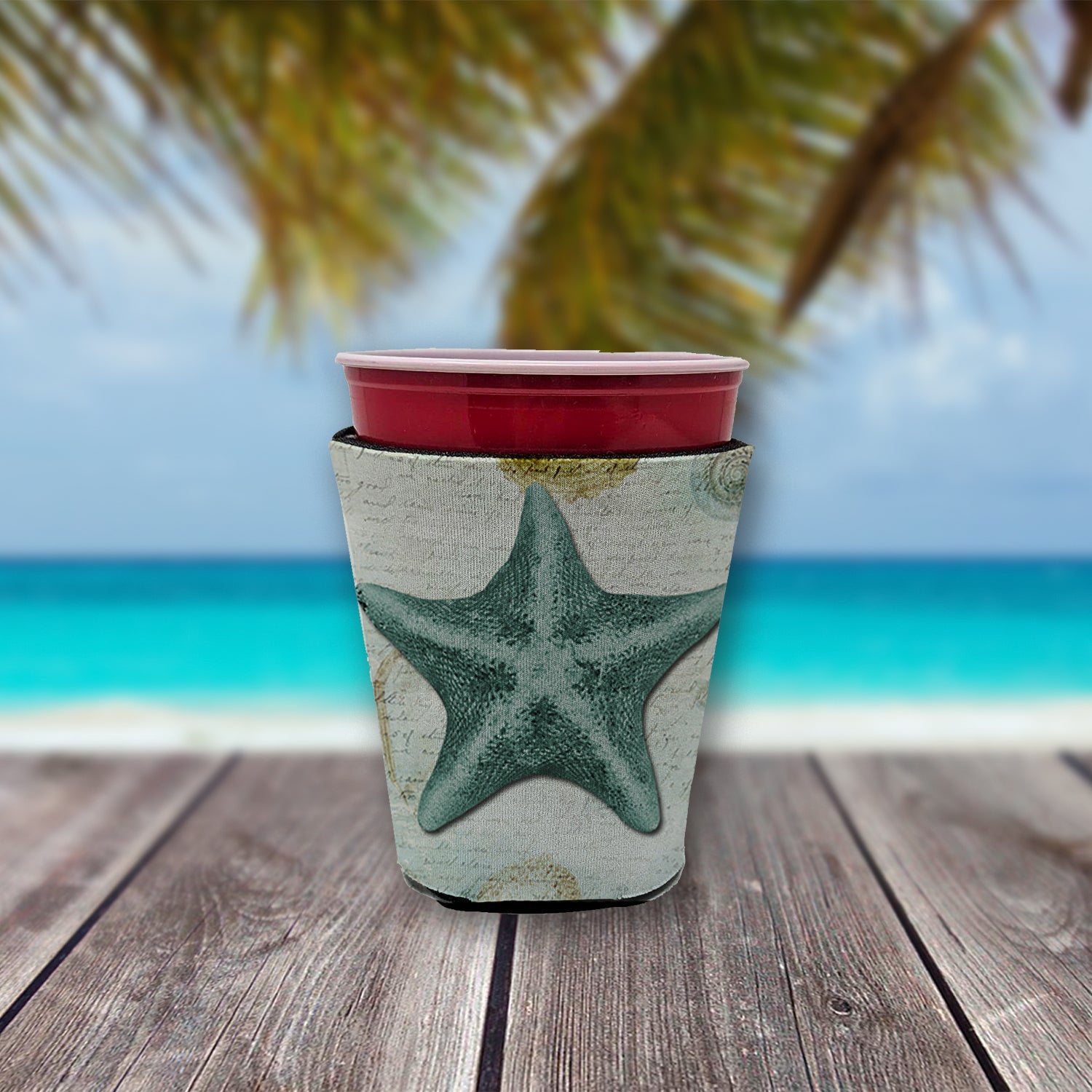 Starfish  Red Cup Beverage Insulator Hugger  the-store.com.