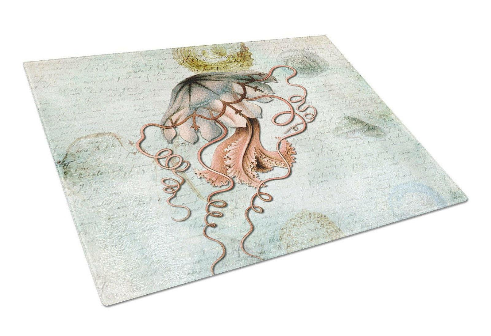 Jellyfish  Glass Cutting Board Large by Caroline's Treasures