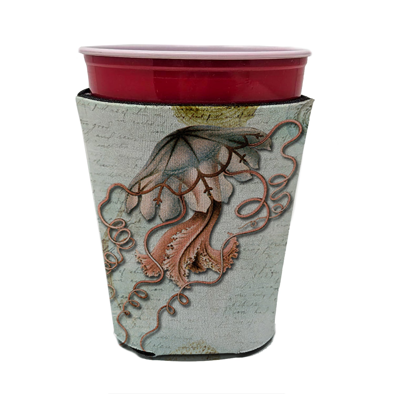 Jellyfish  Red Cup Beverage Insulator Hugger  the-store.com.