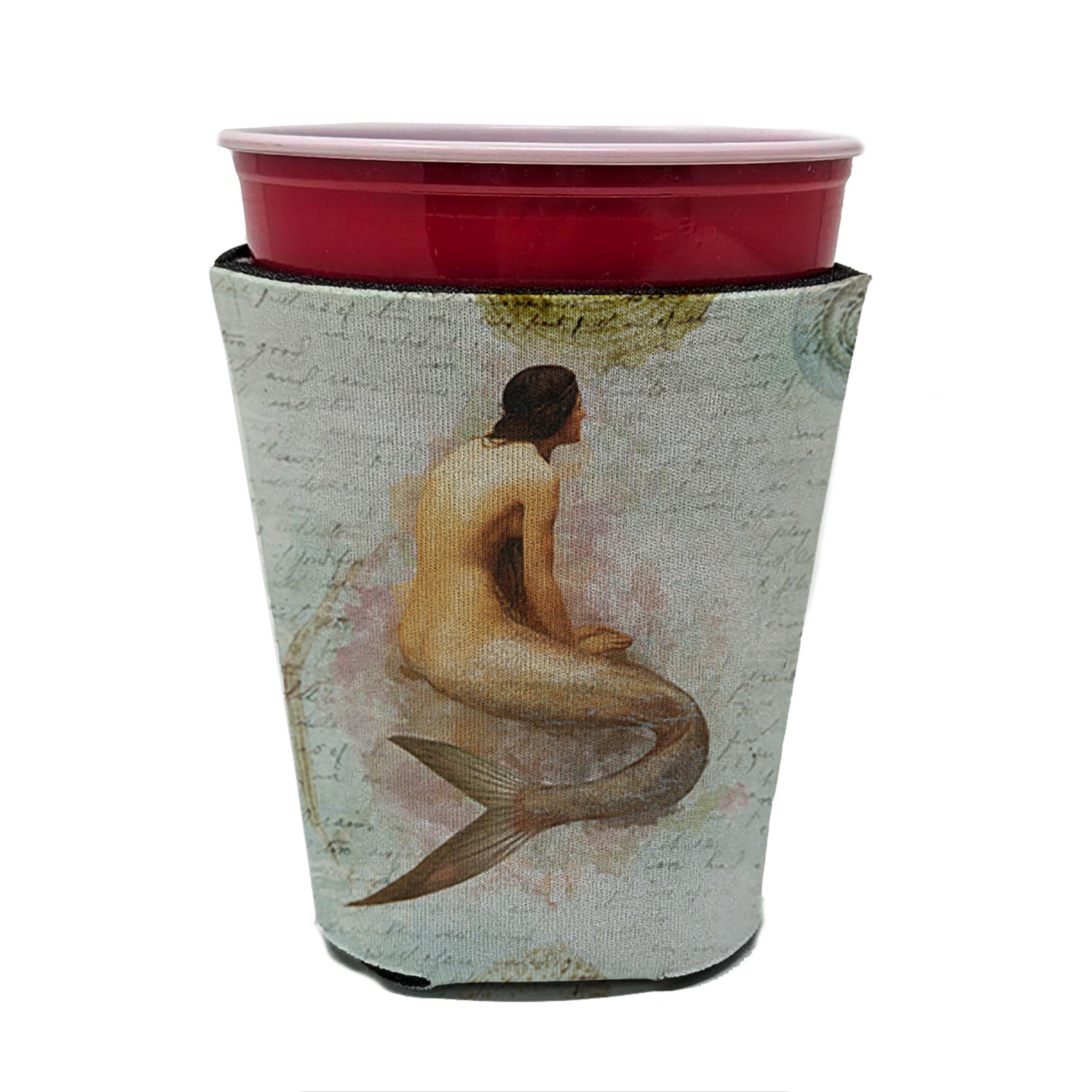 Mermaids and Mermen  Red Cup Beverage Insulator Hugger  the-store.com.