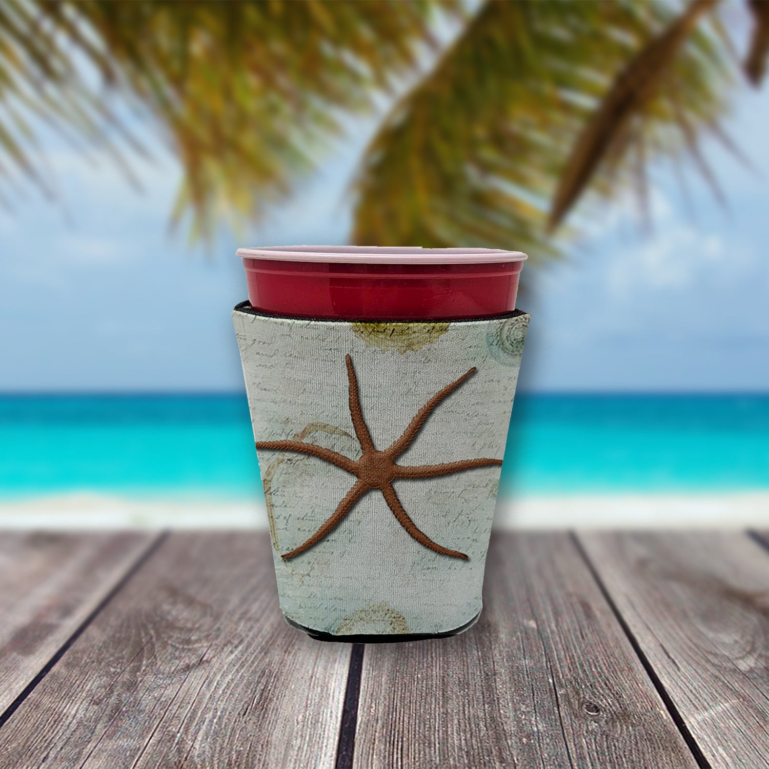 Starfish  Red Cup Beverage Insulator Hugger  the-store.com.