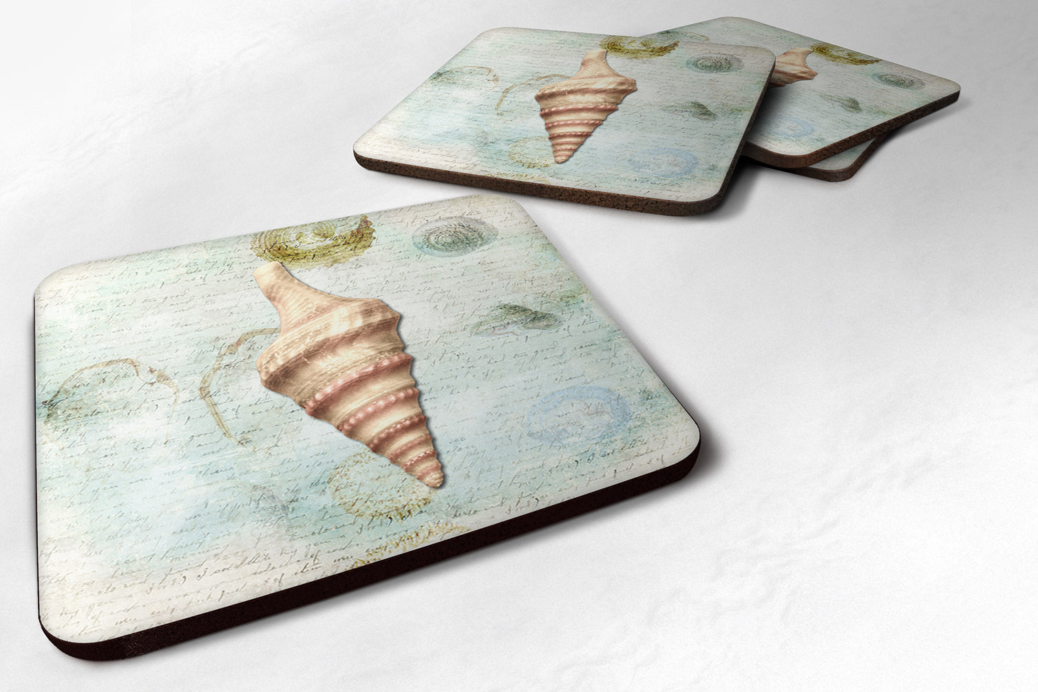 Set of 4 Shells  Foam Coasters - the-store.com