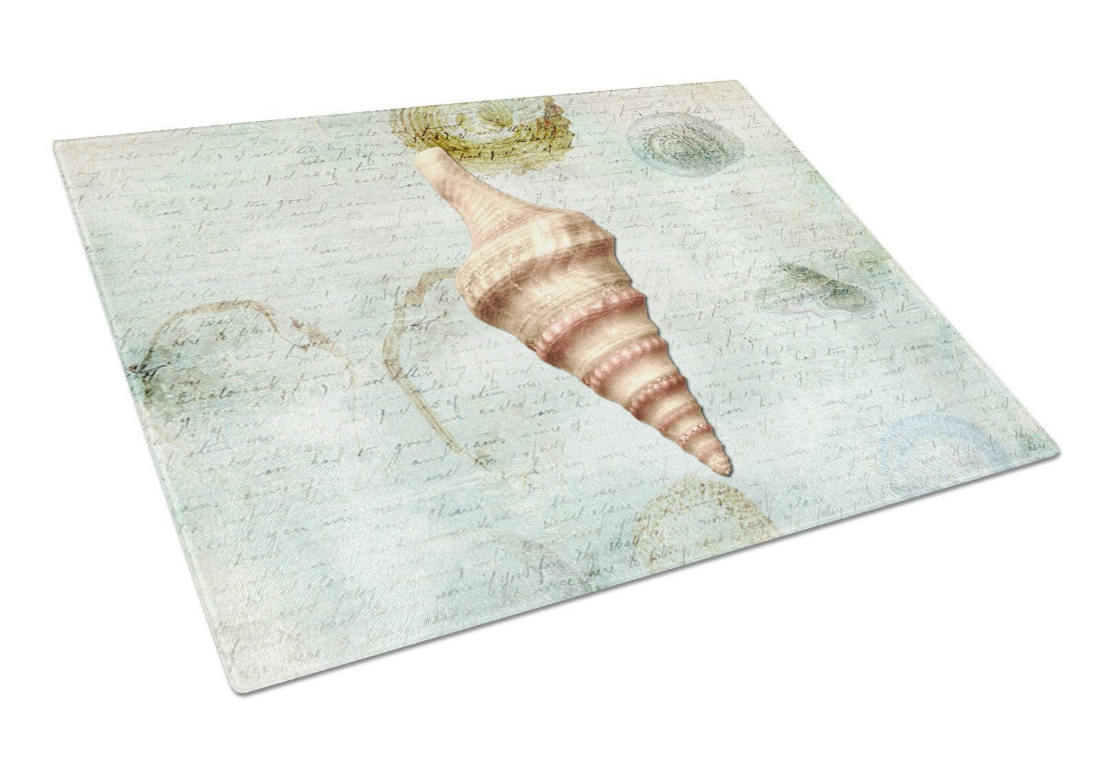 Shells  Glass Cutting Board Large by Caroline's Treasures