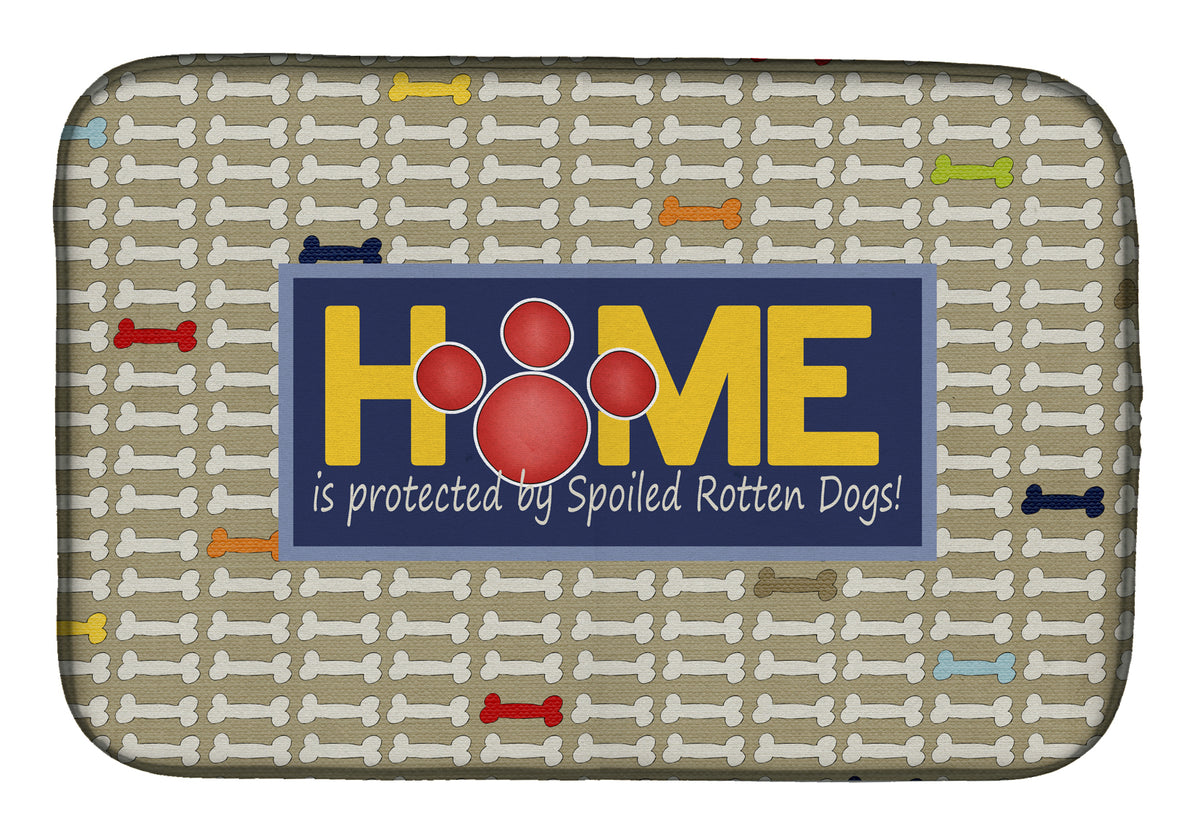 Home is protected by spoiled rotten dogs Dish Drying Mat SB3053DDM  the-store.com.