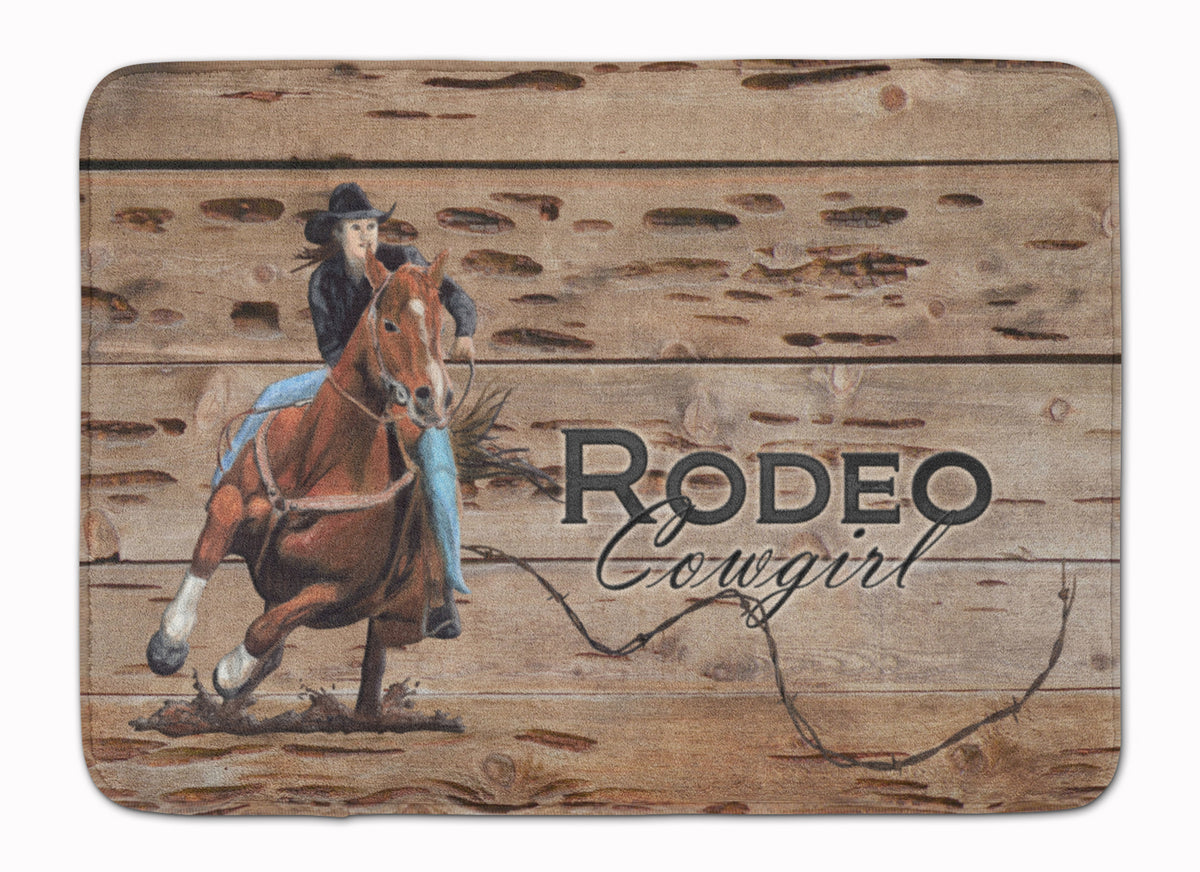 Rodeo Cowgirl Barrel Racer Machine Washable Memory Foam Mat SB3055RUG - the-store.com