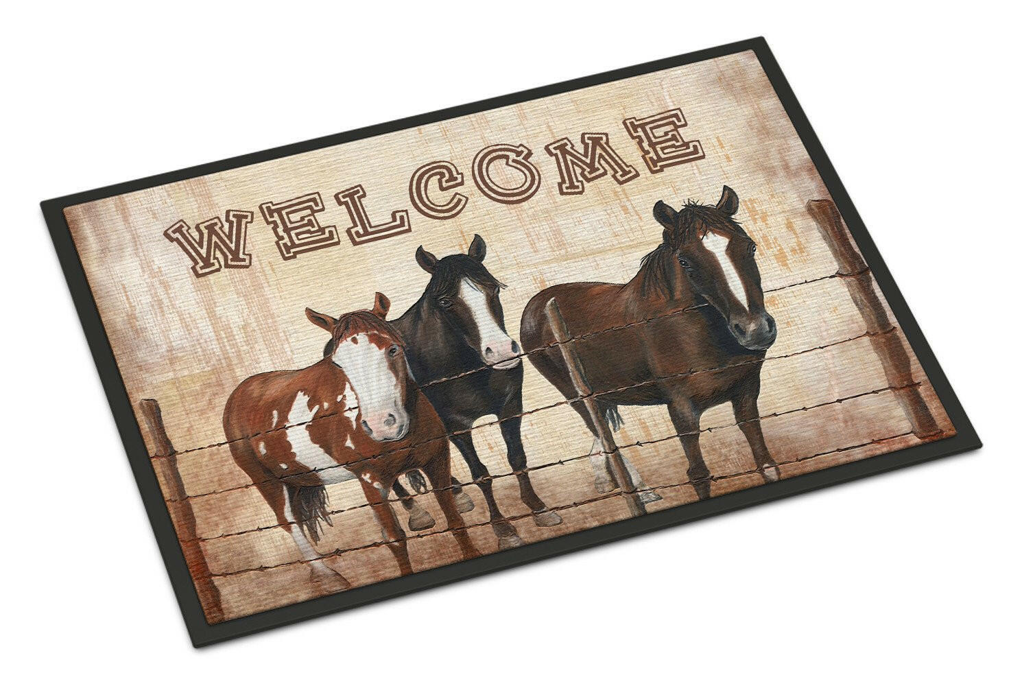 Welcome Mat with Horses Indoor or Outdoor Mat 24x36 SB3059JMAT - the-store.com