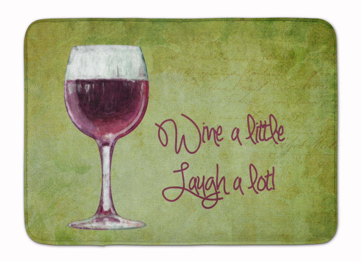 Wine a little laugh a lot Machine Washable Memory Foam Mat SB3067RUG - the-store.com