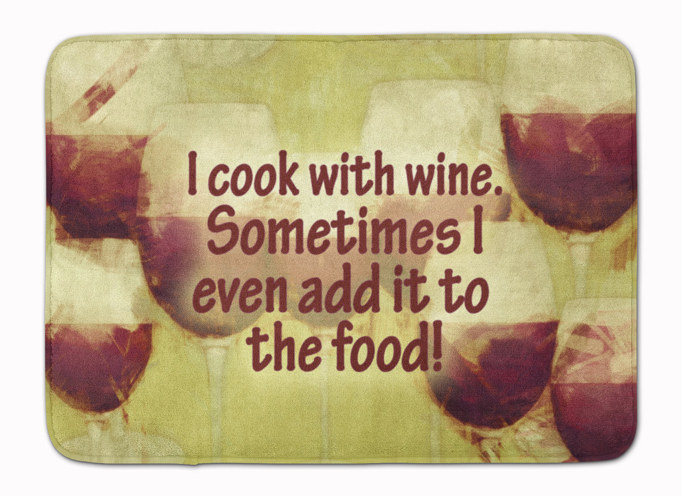 I cook with wine Machine Washable Memory Foam Mat SB3069RUG - the-store.com