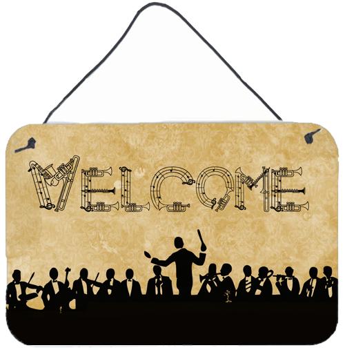 Welcome Symphony Aluminium Metal Wall or Door Hanging Prints SB3071DS812 by Caroline's Treasures