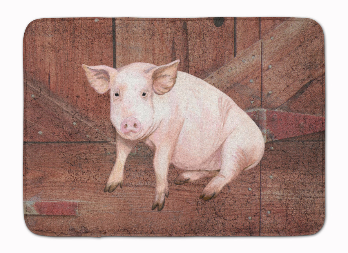 Pig at the barn door Machine Washable Memory Foam Mat SB3072RUG - the-store.com