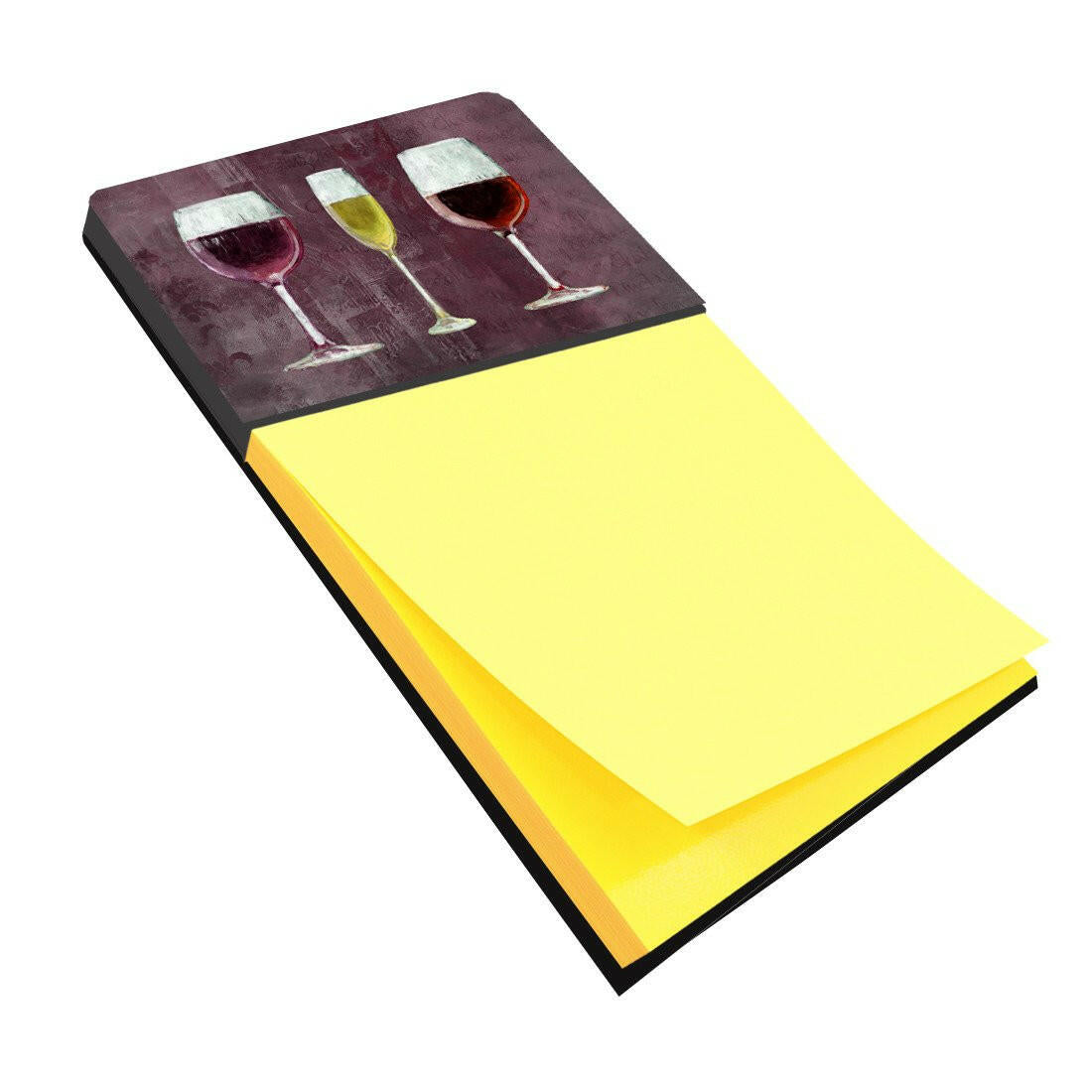 Three Glasses of Wine Purple Refiillable Sticky Note Holder or Postit Note Dispenser SB3073SN by Caroline&#39;s Treasures