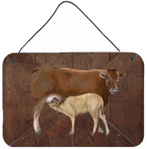 Cow Momma and Baby Aluminium Metal Wall or Door Hanging Prints by Caroline's Treasures