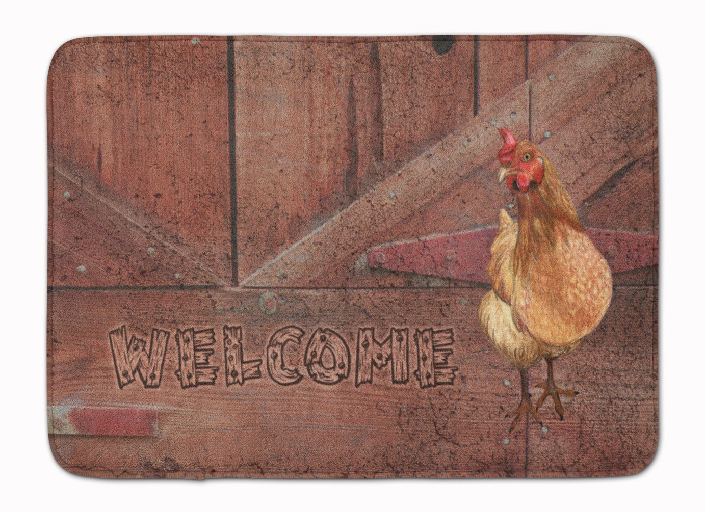 Welcome Chicken Machine Washable Memory Foam Mat SB3075RUG - the-store.com