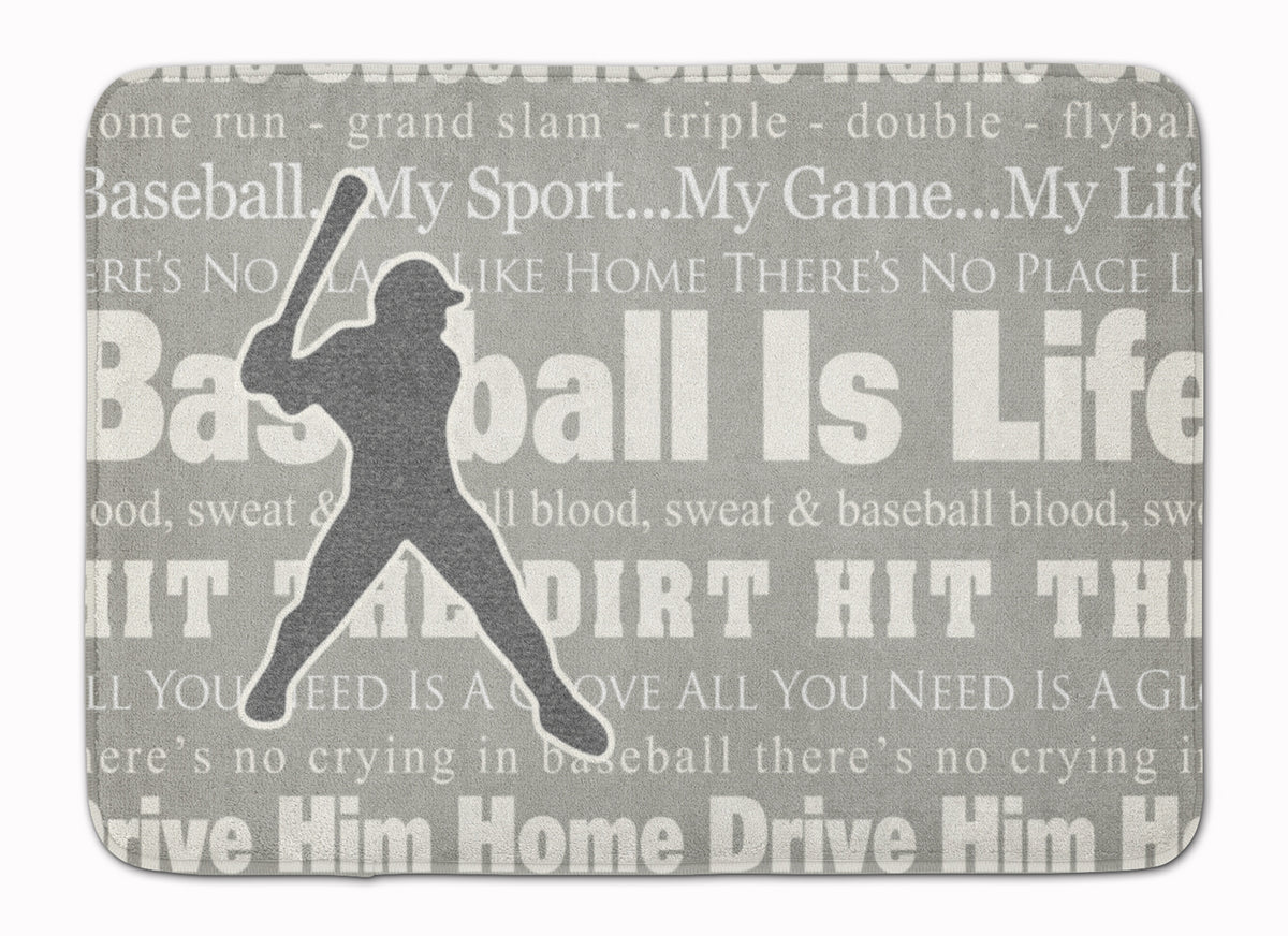 Baseball is Life Machine Washable Memory Foam Mat SB3078RUG - the-store.com