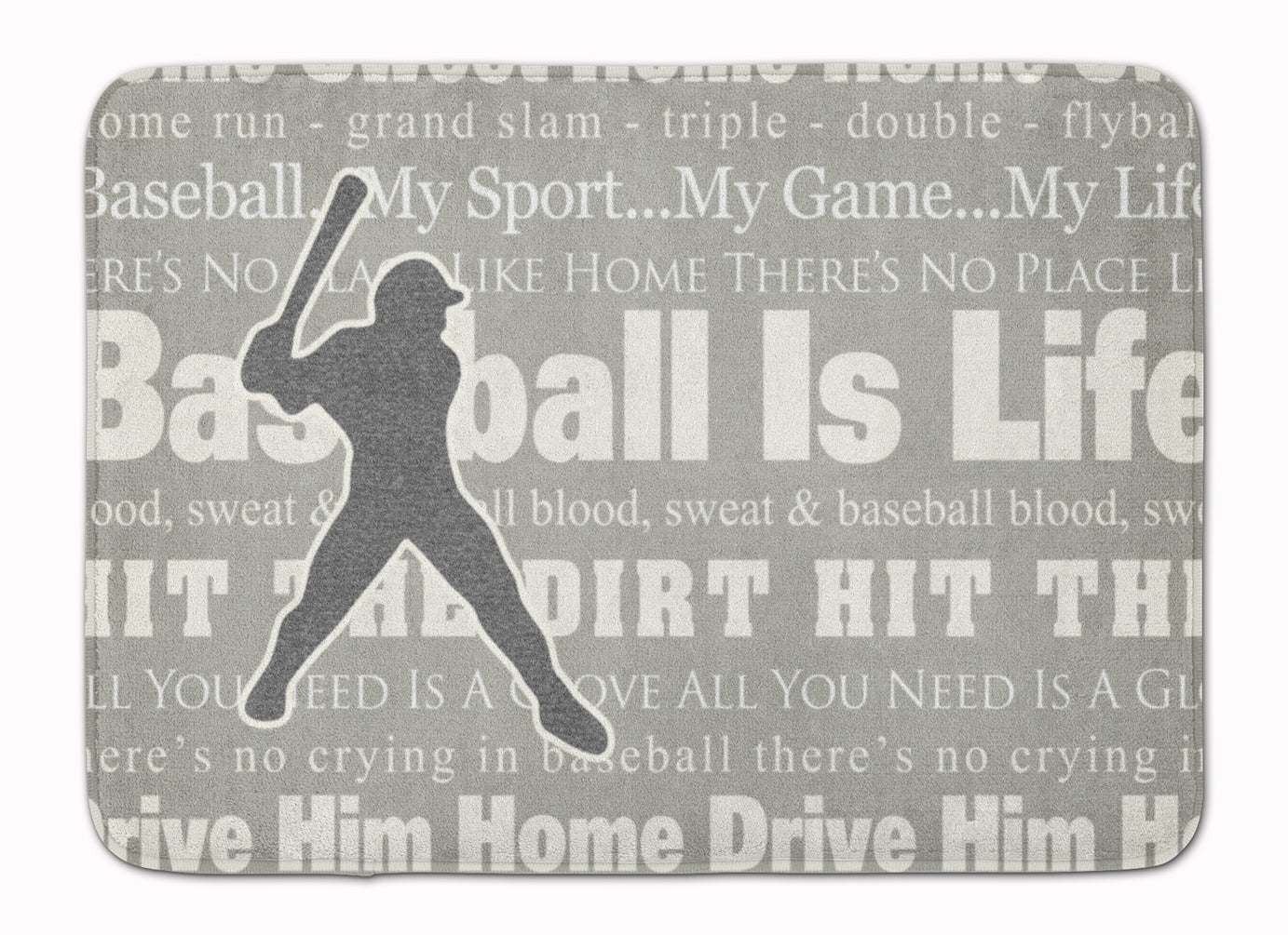 Baseball is Life Machine Washable Memory Foam Mat SB3078RUG - the-store.com