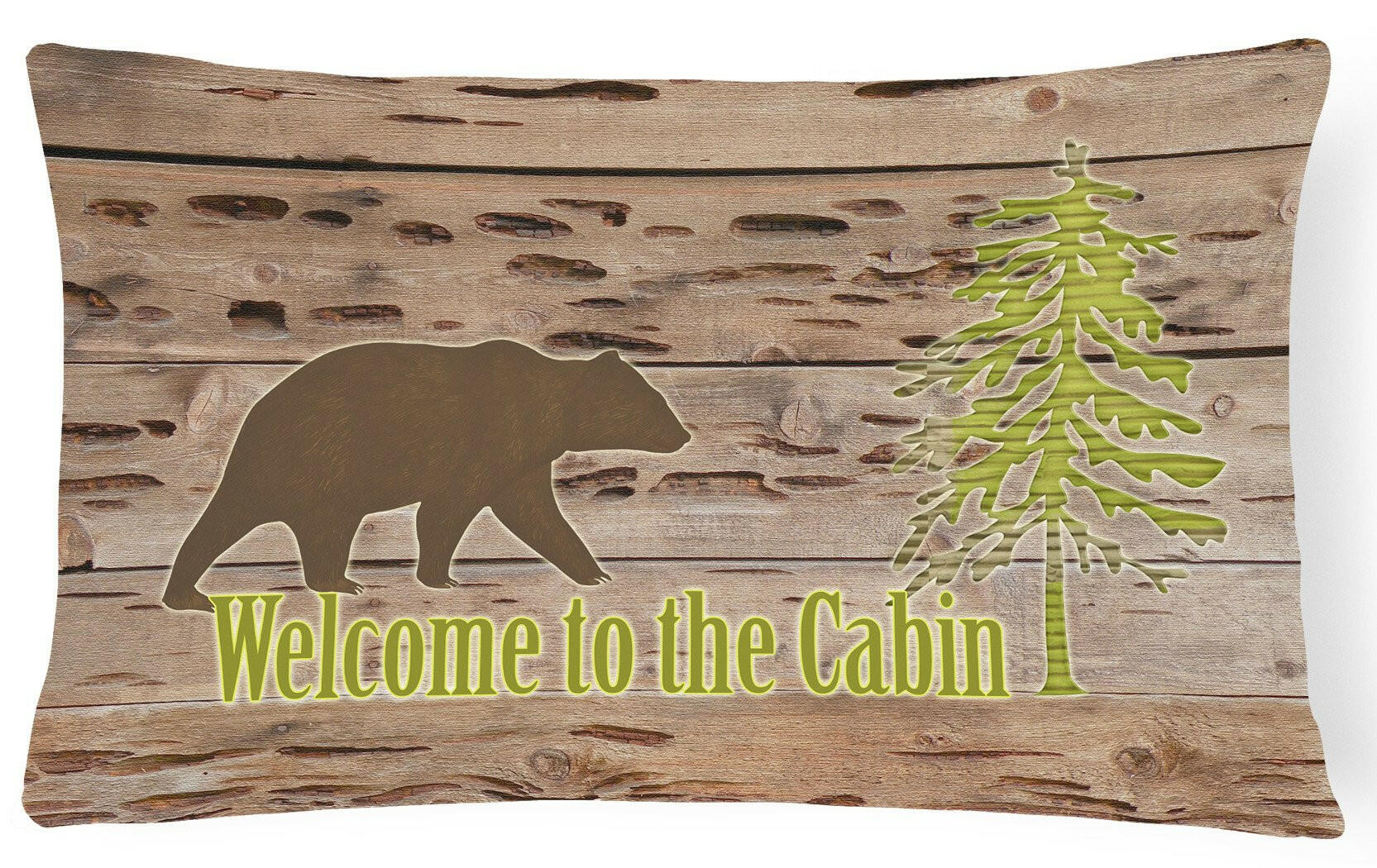 Welcome to the Cabin   Canvas Fabric Decorative Pillow SB3081PW1216 by Caroline's Treasures