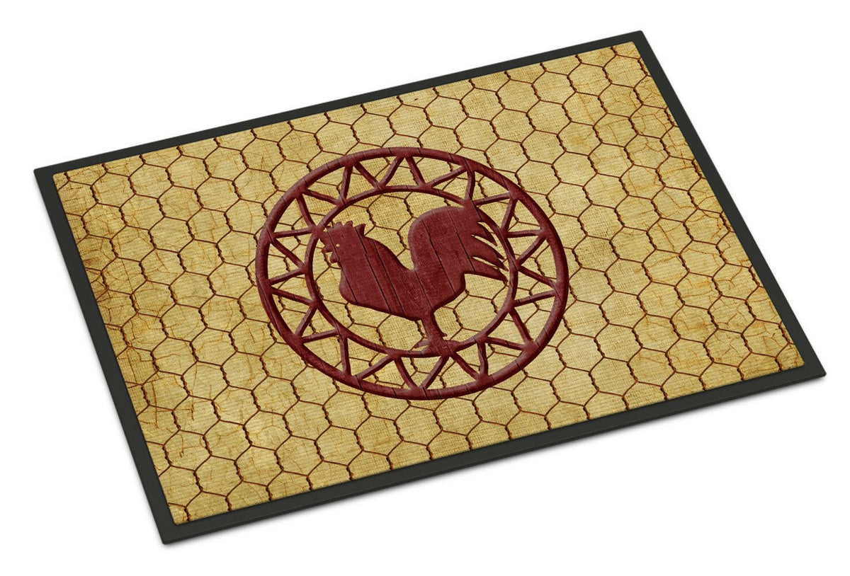 Rooster Chicken Coop Indoor or Outdoor Mat 24x36 SB3085JMAT - the-store.com