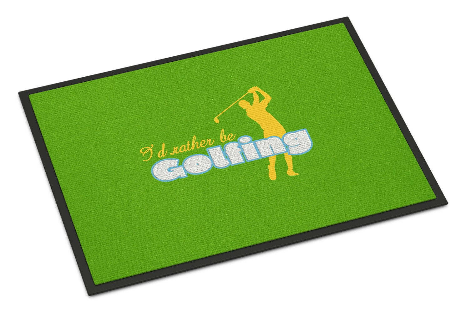 I'd rather be Golfing Man on Green Indoor or Outdoor Mat 24x36 SB3092JMAT - the-store.com