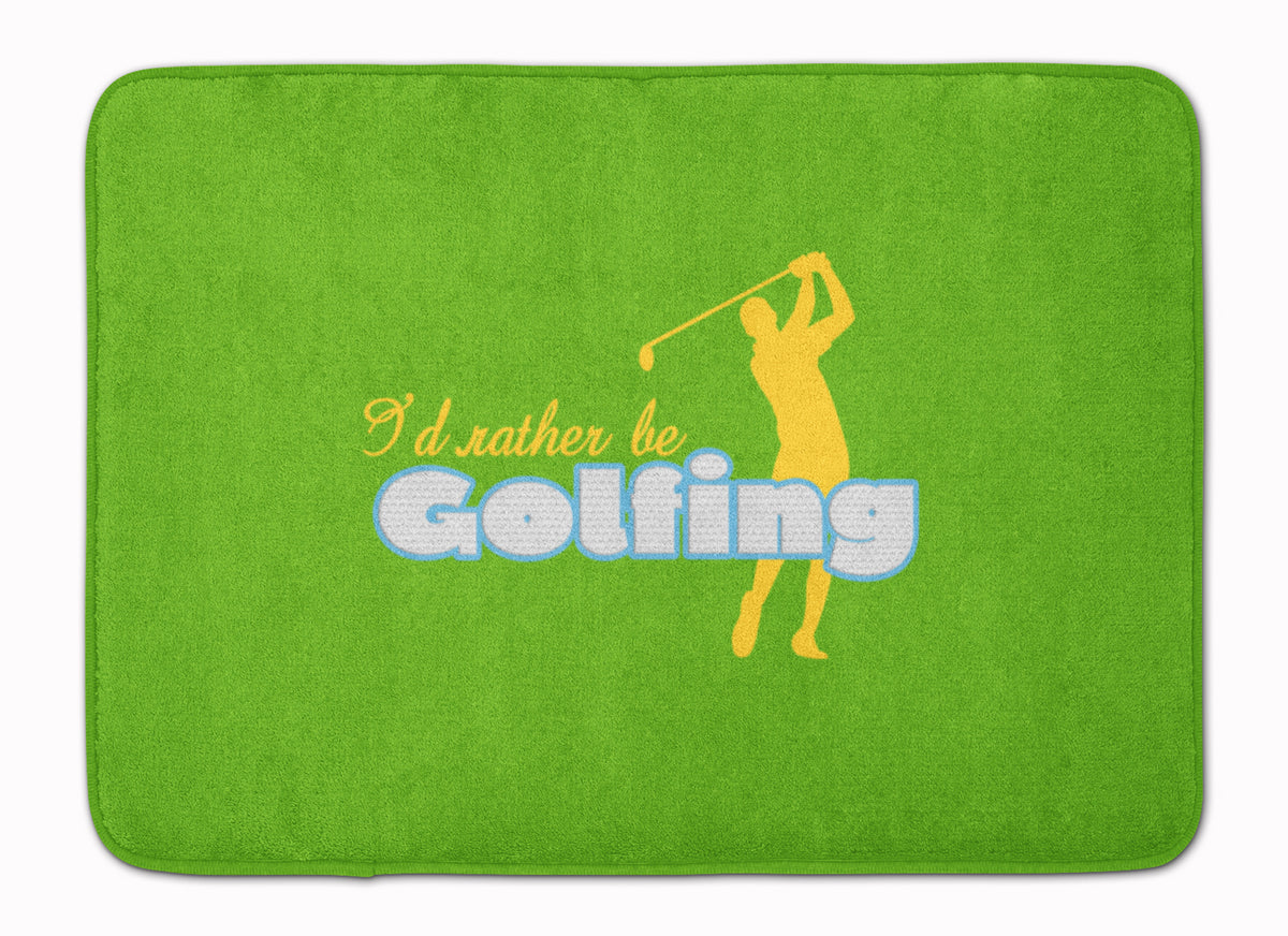 I&#39;d rather be Golfing Man on Green Machine Washable Memory Foam Mat SB3092RUG - the-store.com