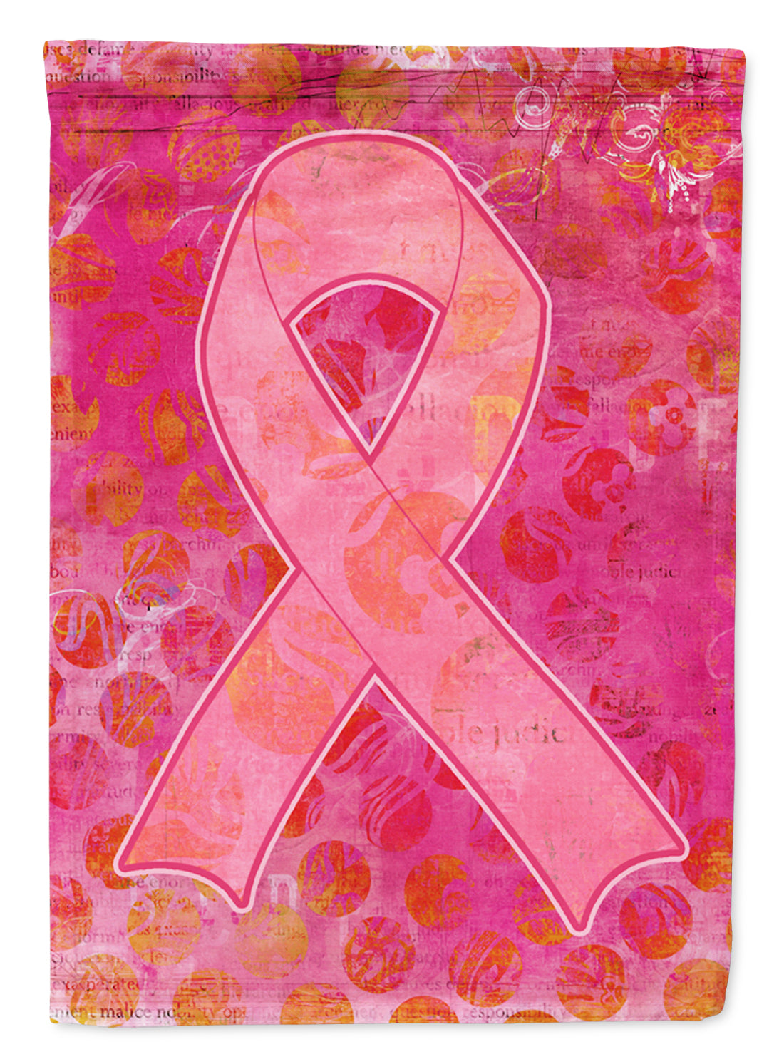 Artsy Breast Cancer Pink Ribbon Flag Garden Size SB3094GF  the-store.com.