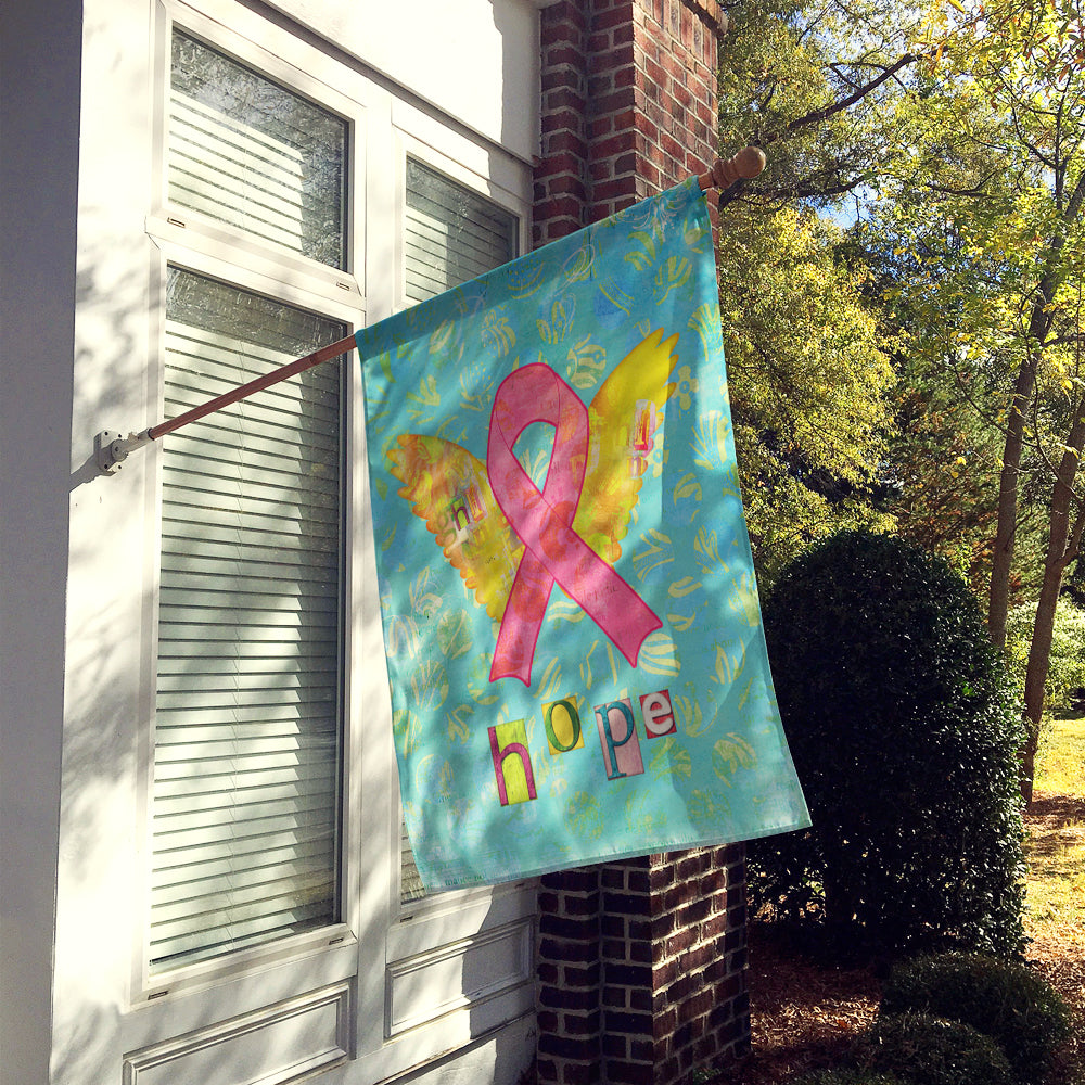Hope Angel Breast Cancer Pink Ribbon Flag Canvas House Size SB3095CHF  the-store.com.