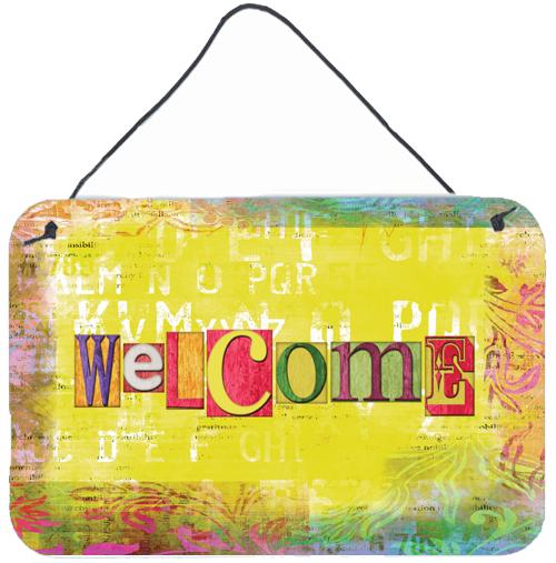 Artsy Welcome Aluminium Metal Wall or Door Hanging Prints by Caroline&#39;s Treasures