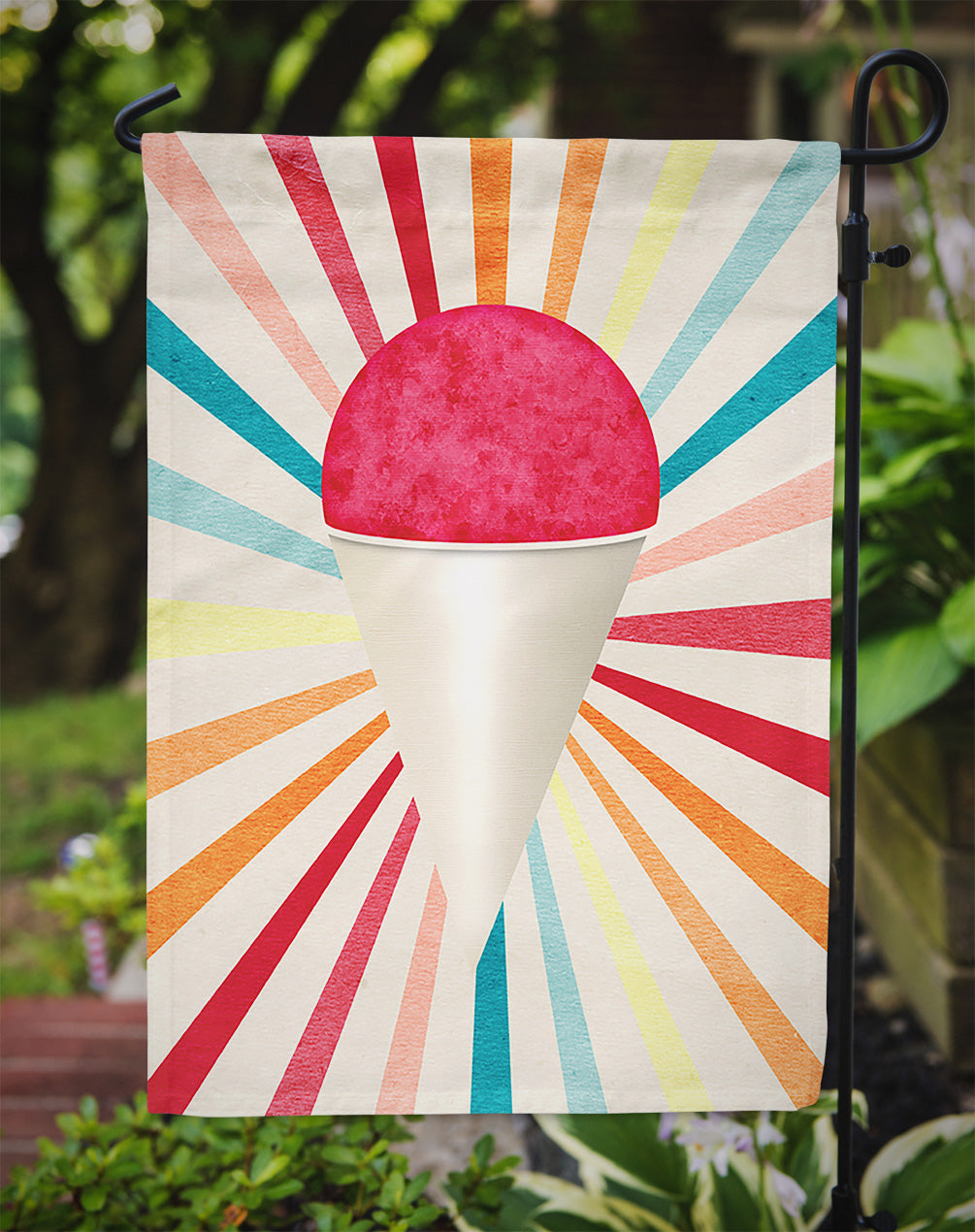 Cherry Snowball Snow Cone Flag Garden Size  the-store.com.