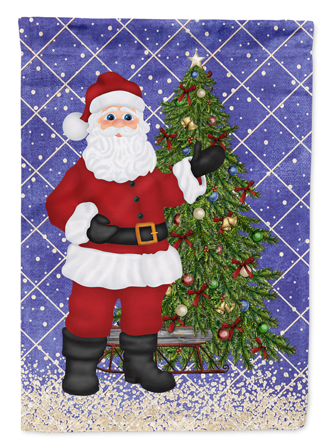 Santa Claus and Christmas Tree Flag Garden Size SB3114GF  the-store.com.