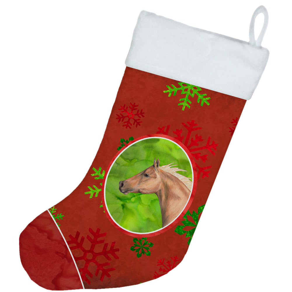 Horse Red Snowflakes Holiday Christmas  Christmas Stocking SB3123-CS  the-store.com.