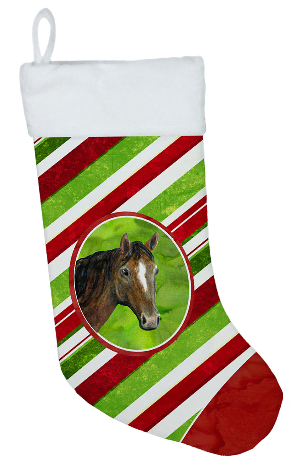 Horse Candy Cane Holiday Christmas Christmas Stocking SB3132-CS  the-store.com.