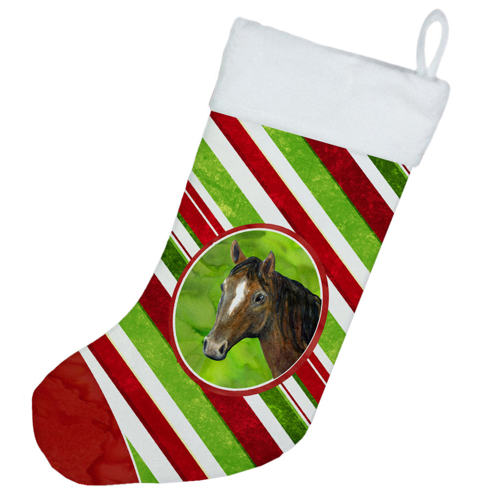 Horse Candy Cane Holiday Christmas Christmas Stocking SB3132-CS  the-store.com.